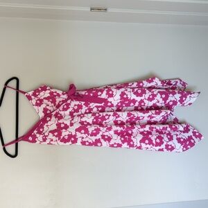 Banana‎ Republic Pink & White High Low Sun Dress 4 Petite